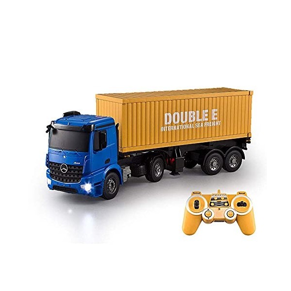 QAQQVQ Voitures RC, Voiture Télécommandée avec Fonction De Transport 2.4G RC Transporter Tout Terrain Conteneur Camion Jouet 