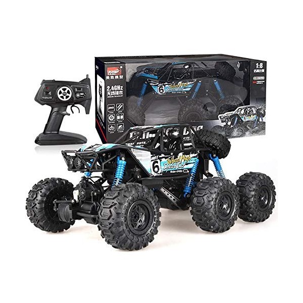 UimimiU Voiture de contrôle à Distance Grand Stunt Toy Cars Boys RC Voiture Escalade Voiture 6x6 Off Road Monster Camion Cami