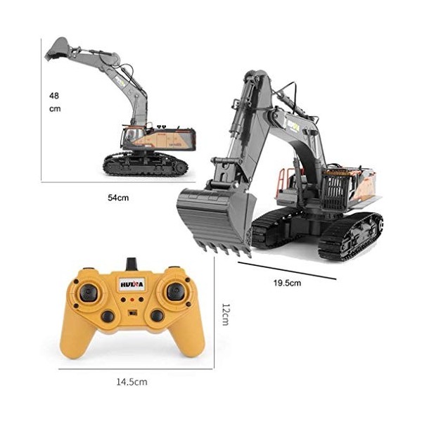 Toy model Jouet 1:14 Voiture télécommandée Grand Professionnel Bulldozer Chargeur Frontal en Alliage Pelle Dump Ingénierie Ca