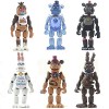 Xinchangda FNAF Figures 6 PCS Set Cinq Nuits Jeu Amovible Lumineux Foxy Sister Location Horreur Statue Modèle avec Éclairciss