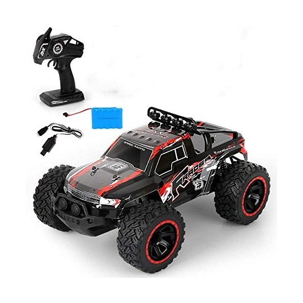 SUBECO Voiture télécommandée 4 Roues motrices RC Voiture 36 km/h Haute Vitesse Tout-Terrain Monster Truck 1:14 Voiture de Cou