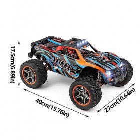 RKSTD Voiture RC Rapide 4x4 Prête À lemploi À Léchelle 1:10, Camion Monstre RC Tout-Terrain À Grande Vitesse De 45 Km/h, Ca