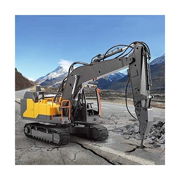 Camion Rc Tracteur de Voiture À Distance Télécommande Pelle Grue 2.4G Chargeur en Alliage 3 en 1 Voiture Électrique À Vitesse