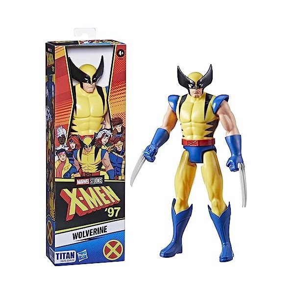 Marvel X-Men, Figurine Wolverine de 28,5 cm Titan Hero Series, Jouets X-Men, Jouets de Super-héros à partir de 4 Ans