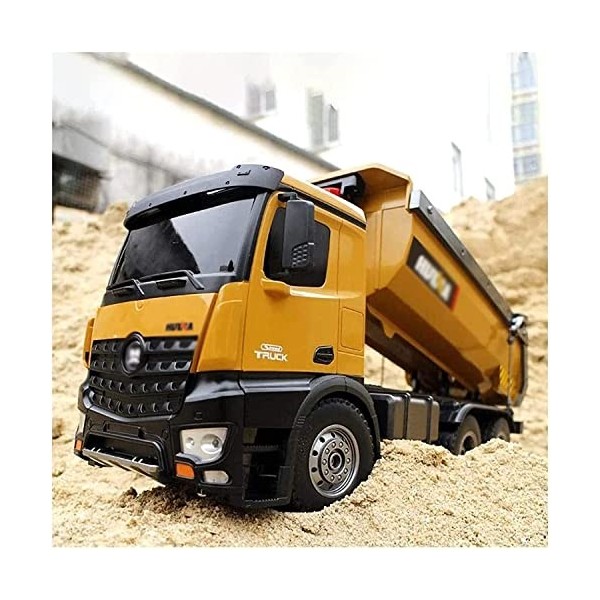 WANIYA1 Rc Dump Truck Enfants Toy Toy Télécommande Camion de construction 1/14 Alliage de métal Anti-collision hors route Rc 