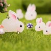 Cyhamse Mini lapins - Figurines danimaux qui brillent dans le noir lapins | Animaux DIY Ornements pour Console centrale voit