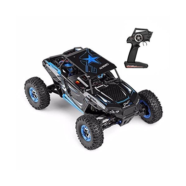 EQEEN 1:12 Échelle RC Voiture Tout Terrain RC Camion 50km/h Haute Vitesse 4WD RC Monster Truck 2.4 GHz Électrique Télécommand