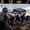 GUYANA 6WD 3 Moteurs Puissant Véhicule Tout-Terrain 1/14 Échelle Super Grand Camion Télécommandé avec Phare LED 2.4GHz Rechar