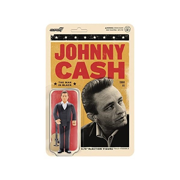 Johnny Cash Super7 Figurine The Man in Black Reaction 9,5 cm