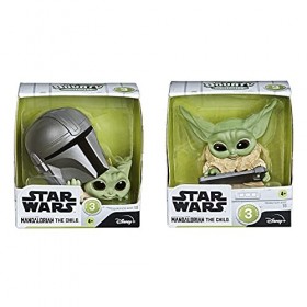 Star Wars The Bounty Collection The Child, Série 3, Pack de 2 Figurines statiques, caché sous Le Casque, Datapad, dès 4&nbsp;Ans F