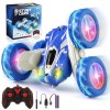 zerotop Voiture Télécommandée Enfant 4WD 360°Rotation Stunt Car Offroad RC Véhicule avec LED 2.4GHz RC Voiture Radiocommandee