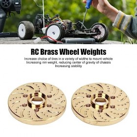 YYQTGG Lot de 2 adaptateurs de moyeu de roue de rechange en laiton inoxydable, résistants à lusure pour voitures Crawler 9 