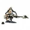 Star Wars The Mandalorian - Figurines Black Series Scout Trooper Sur Moto Speeder Et Lenfant - 15 Cm Exclusivité sur Amazon