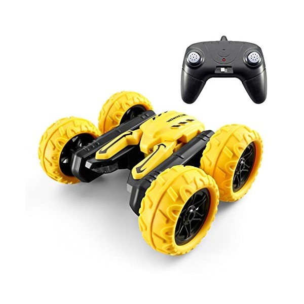 SCOOVY 4WD Auto Demo RC Stunt Cars, 360° Rotating & Flipping Remote Control Car Toy, Double Face RC Vehicles Crawlers with LE