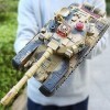 PCARM Voiture télécommandée, 13 pouces RC Fighting Battle Tank qui tire, Rechargeable Enfants Radio RC Tank Son et Lumière, T