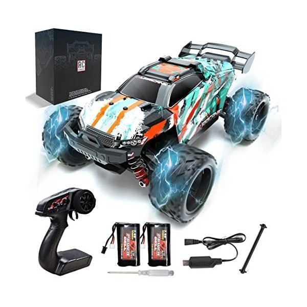 Voiture télécommandée RC avec 50 km/h haute vitesse, 4WD 1:18 Off-Road 2,4 GHz Monstertruck Buggy Drift Car RC Monster Truck,