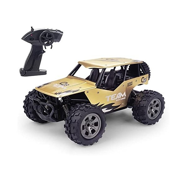1/10 Scale Electric Off-Road Climbing Remote Control Car Rubber Anti-Skid Tires All Terrain RC Vehicle Dual Battery/2.4G Wire