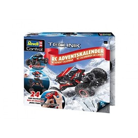 Revell Control- Calendrier de lAvent RC Voiture, 4WD Tout-Terrain, télécommande GHz et Piles, 27,5 cm Véhicule à Construire 