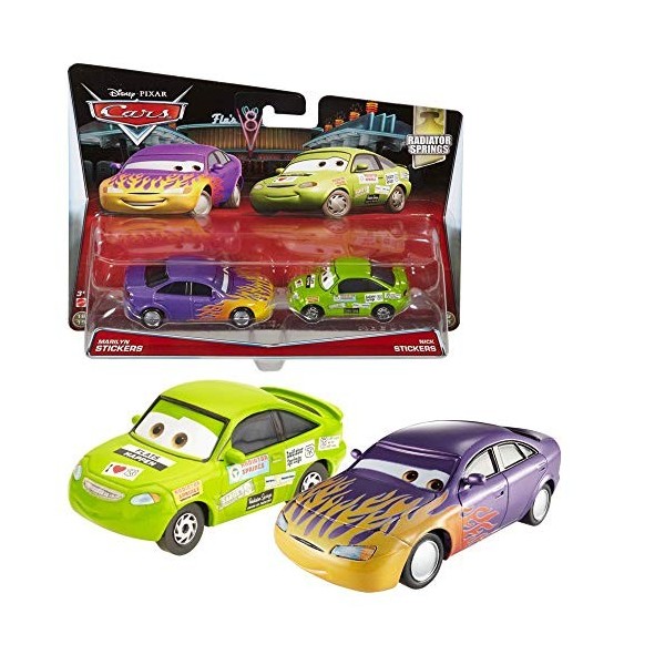 Mattel Sélection Double Pack | Disney Cars | Modèles Véhicules | Die Cast 1:55, Cars Doppelpacks:Dinoco Mia & Tia