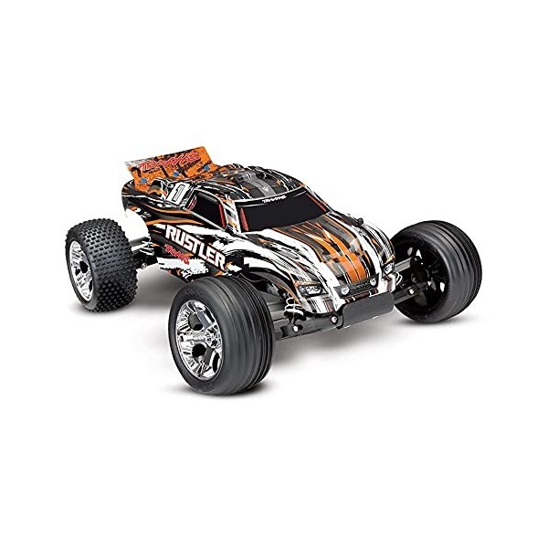 Traxxas Rustler Brushed 1:10 Auto RC électrique Truggy Propulsion arrière prêt à fonctionner RTR 2,4 GHz