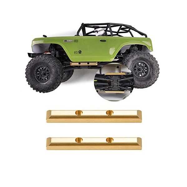 XUNJIAJIE Barres de fixation en laiton pour 1:24 Axial SCX24 AXI90081 - Accessoires de voiture