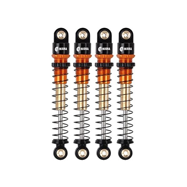 INJORA RC Amortisseur 43 mm Fileté Tele Shocks RC Voiture Damper pour 1/24 RC Crawler Axial SCX24 AXI90081 Deadbolt Bronco Gl