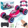 Ltteaoy Opération gestuelle RC pour Enfants, Voiture télécommandée 4WD 2,4 GHz à partir de 6/7/8/9/10/11/12 Ans, Rotation Dou