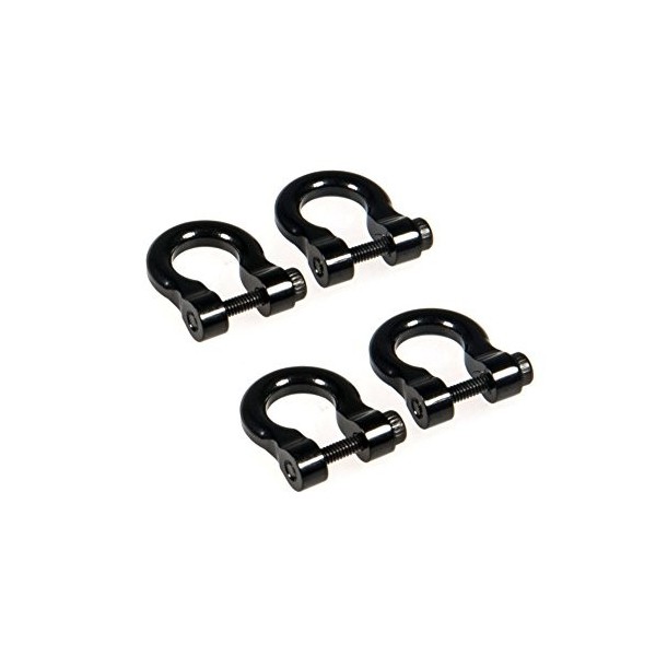 ZuoLan 4 pièce 1/10 Échelle Crochet de remorquage D-Rings pour Traxxas TRX4 T4 RC Crawler Truck Voiture Accessoires Rouge 