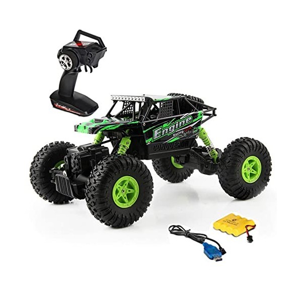 WZRYBHSD Voiture RC, 4WD 2.4Ghz 1/18 Crawlers Off Road Vehicle Toy Remote Control Car,Monster RC Truck,9km/h Fast Race Buggy 