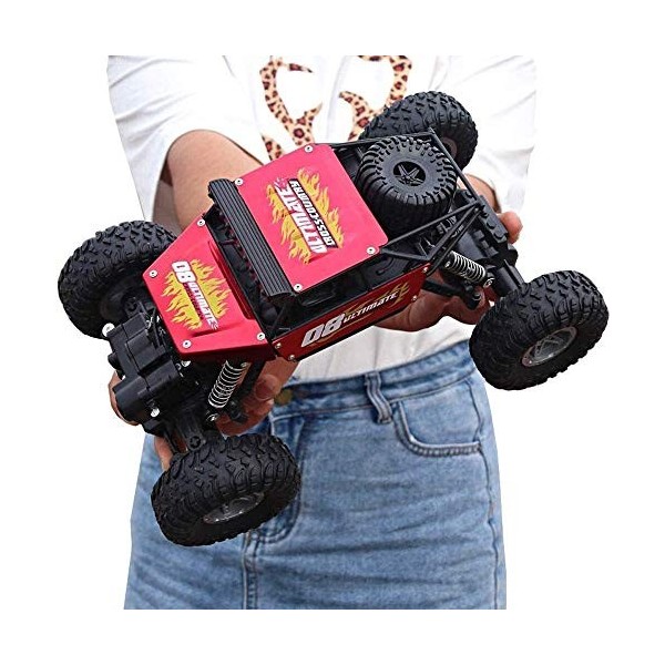 YQGOO RC Off Road Buggy Vehicle 1/18 Remote Control Car, Rock Crawlers All Terrain Truck 4WD 4x4 High Speed 2.4G Gifts for Bo