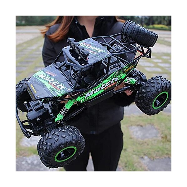 AUNEVN Voiture Rc Surdimensionnée En Alliage 1:12 Échelle Drift Off-Road 4Wd Rc Véhicule 35° Suspension Avec Grand Angle de T