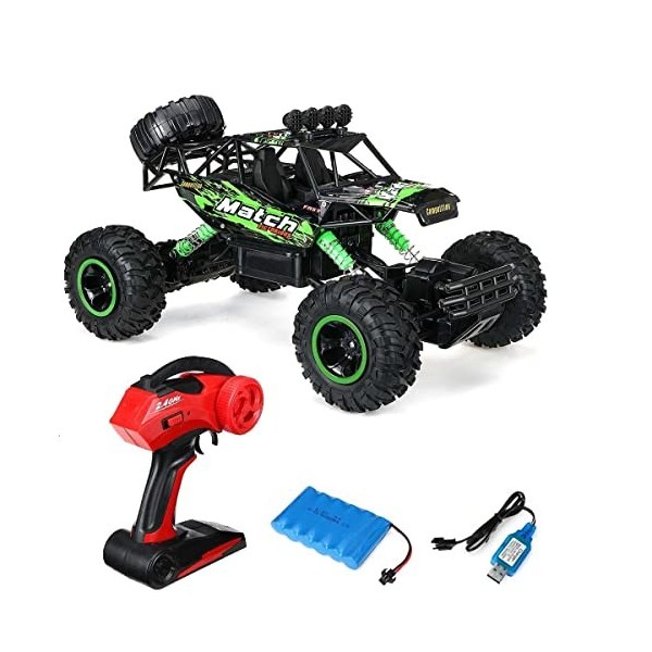 BUNCC RC Crawlers Off Road Vehicle 2.4GHz Rock Racing Crawler Truck Desert Buggy Voiture Véhicules Escalade Voiture Garçon Fi