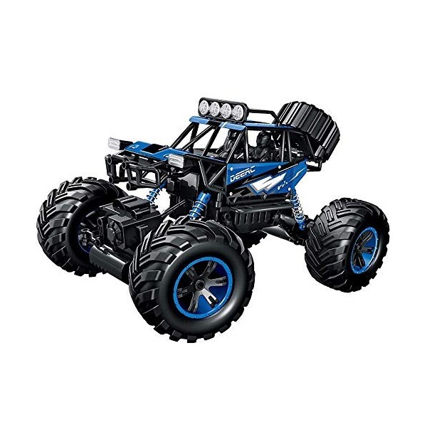 Voiture de conduite All Terrain RC Car 1/14 4WD Crawlers 4x4 Double Motors Drive Big Foot Car 2.4G Télécommande Voiture Rock 