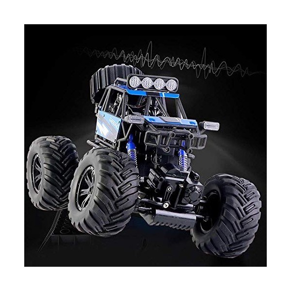 Voiture de conduite All Terrain RC Car 1/14 4WD Crawlers 4x4 Double Motors Drive Big Foot Car 2.4G Télécommande Voiture Rock 