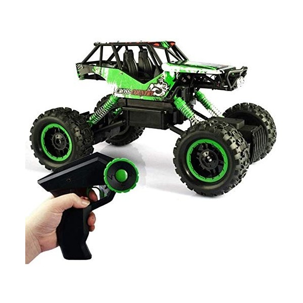 OSBELE Voiture de Loisir Rechargeable 2,4 GHz 4 Roues motrices à Vitesse Rapide Rock Crawlers Dune Buggy Télécommande Monster