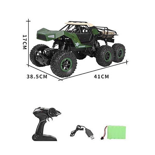 Mopoq RC voiture, 4x4 Crawlers Toy 6 lecteur Télécommande sans fil haute vitesse hors route du véhicule électrique 6 roues es