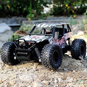 EQEEN Monster Trucks Tout-Terrain, Voitures RC, Voiture télécommandée, Vitesse de 18 km/h 2,4 GHz Tout Terrain RC Buggy Toy C