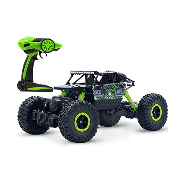 Voiture Télécommandée Tout-terrain 25 Km/h - Buggy RC 1:18 Avec Lumières LED Et Brumisateur - 2 Batteries - Idéal Enfants Et Adultes - JOYTREKY