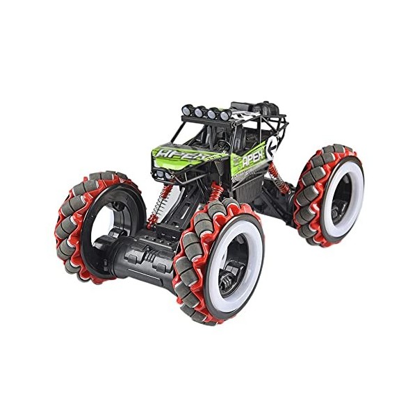 SCOOVY 1/12 RC Stunt Car, 360° Rotation Double Télécommande Drift RC Vehicle All Terrains Crawler RC Truck avec Lumière pour 