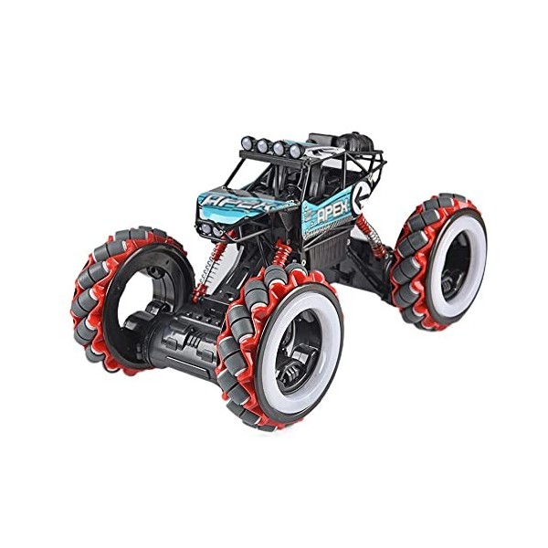 SCOOVY 1/12 RC Stunt Car, 360° Rotation Double Télécommande Drift RC Vehicle All Terrains Crawler RC Truck avec Lumière pour 