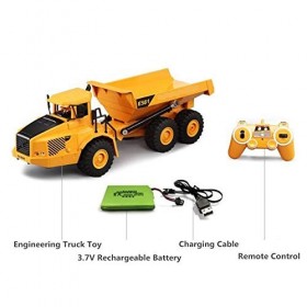 Voiture télécommandée radiocommandée Rock Crawler Véhicule de construction RC Câble USB Camion monstre rechargeable Moteurs d