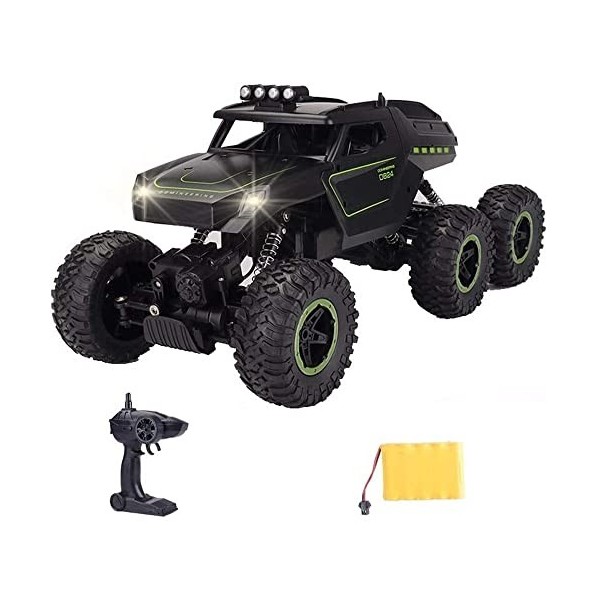 HEBXMF Voitures RC 2.4G alliage tout-terrain véhicule Rc 6 roues in