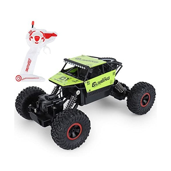 EQEEN Voitures RC 2,4 GHz, Voiture télécommandée 4 Roues motrices puissantes Buggy Tout Terrain RC Rock Crawler Voitures radi