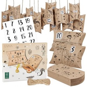 Calendrier de lAvent à remplir : Calendrier de lAvent 2023 - Sachets en papier, chiffres adhésifs - Calendrier de lAvent p