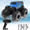 ACAMMZAR Voiture Télécommandée Tout Terrain Amphibie, 2.4GHz 4WD 360° Rotation étanche Double Côté Monster Truck pour Garçons