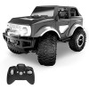 DEERC 1:18 Jeep Rose Voiture télécommandée Fille Phare LED 2.4GHz Monster Truck Voiture Tout-Terrain pour 6 7 8 9 Ans Garçons