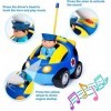 SGILE Voiture Télécommandée pour Les Tout-Petits, Voiture de Police Cartoon avec Son et Éclairage, Jouet Cadeau pour 3 Ans Ga