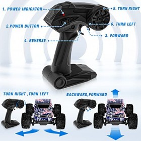 Fesexoul Voiture Telecommandé pour Enfant, 1:20 Voiture Telecommandé Tout Terrain, 20 km/h RC Voiture Haute Vitesse avec 2 Pi