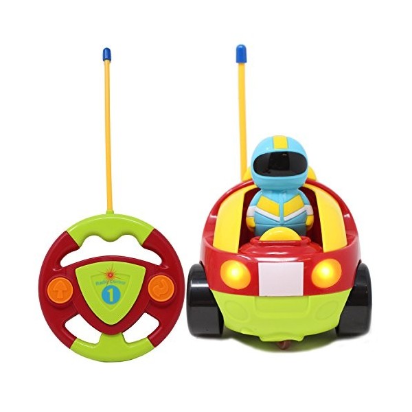 JOYIN Voiture Télécommandée RC Cartoon Jouets avec Musique et Lumières Cadeau pour 2 Ans Enfants