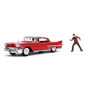 Jada Toys - Cadillac Series 62 + Freddy Krueger Figure - 1958-1/24